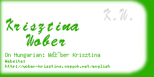 krisztina wober business card